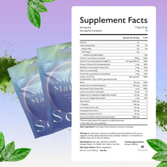 Super Matcha Supplement Facts (Low-Sugar)